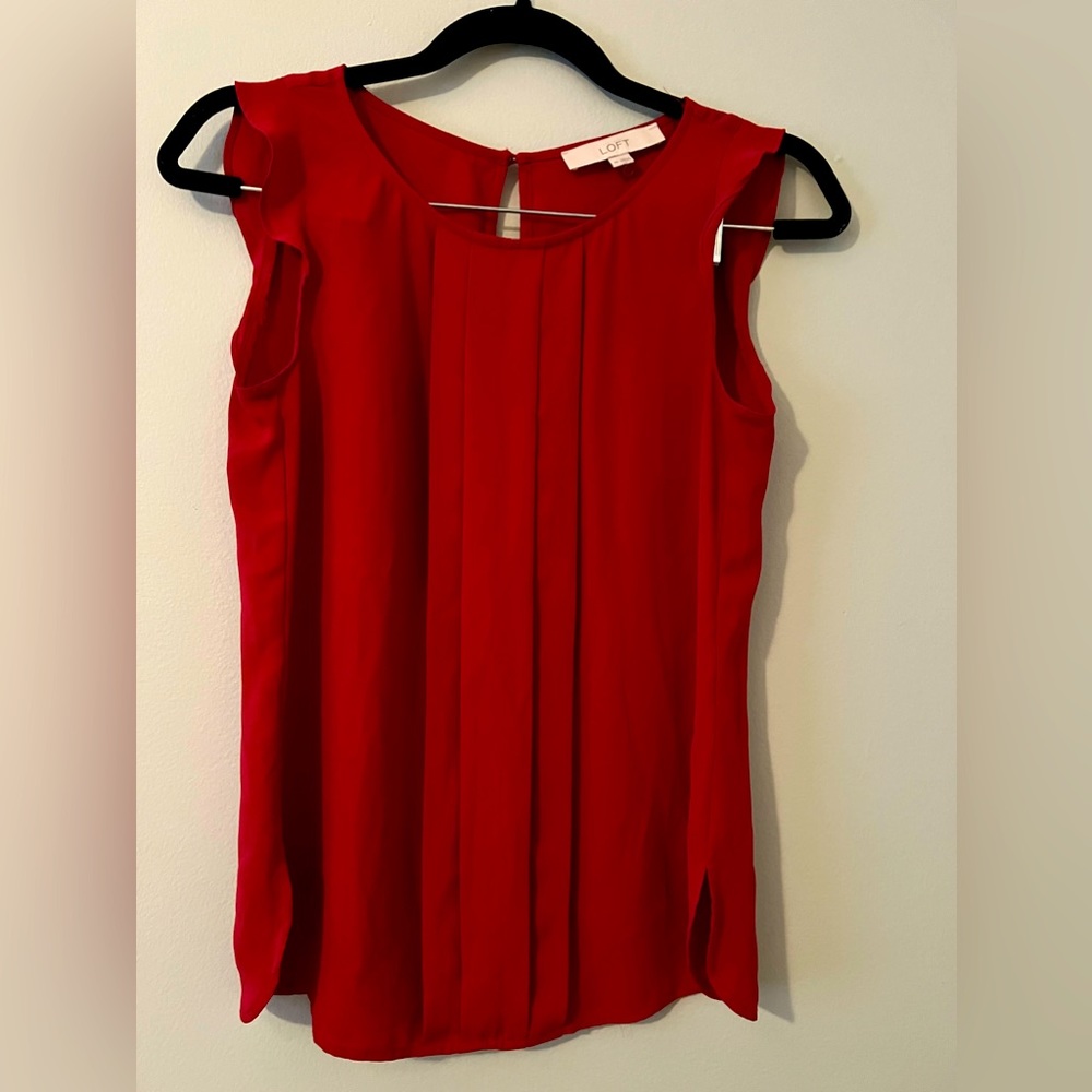 Dark pink Loft maternity blouse